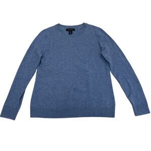 Tahari L Cashmere Sweater | Blue 2-Ply, Old Money Minimalism, Luxe Fall Staple